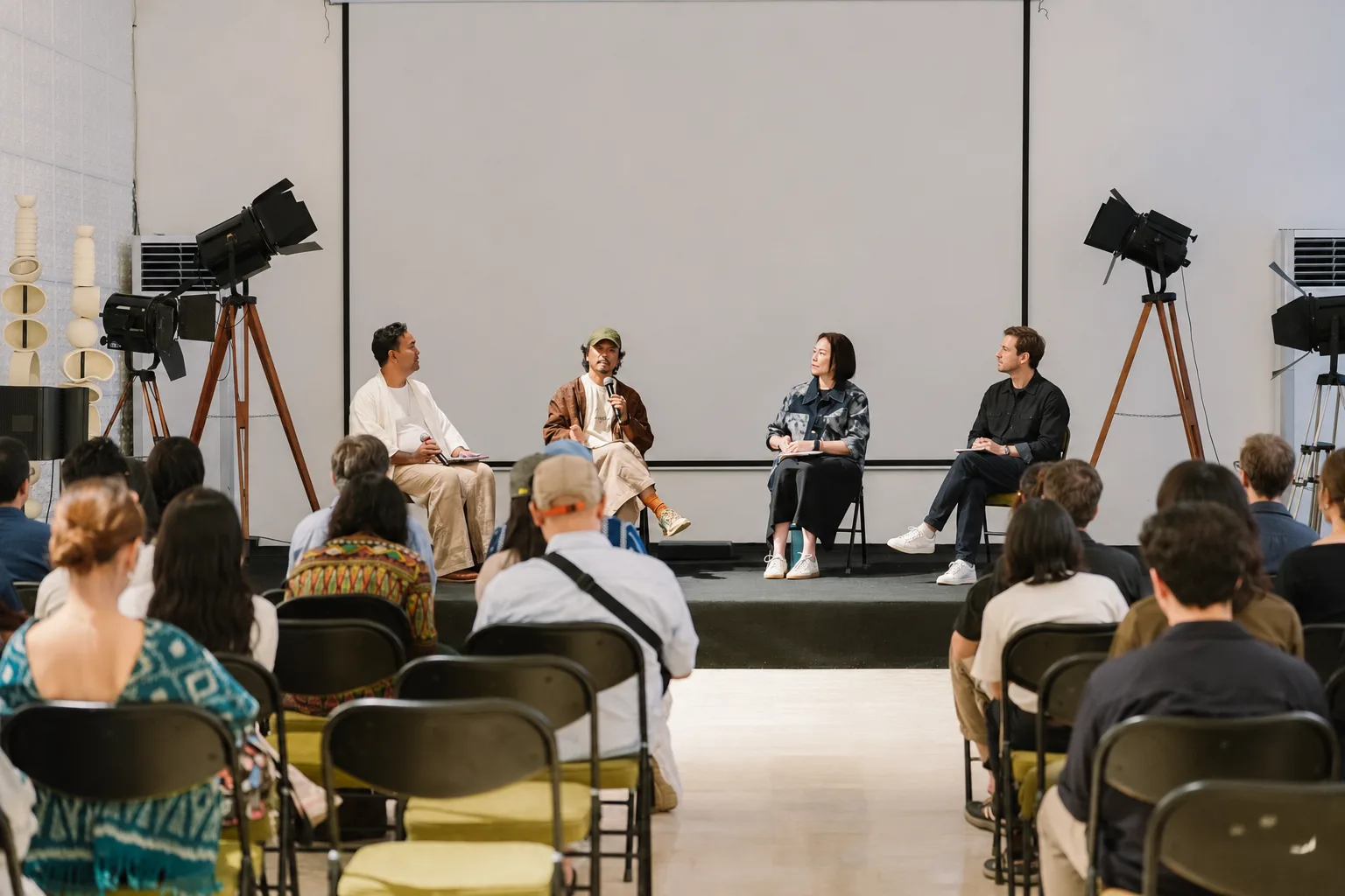 Panel discussion at the ONYX event space